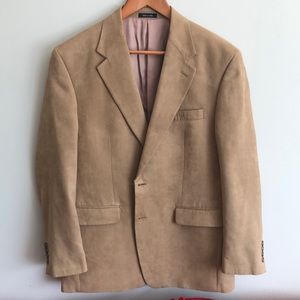 Ralph Lauren tan suede sport coat jacket blazer - 40R